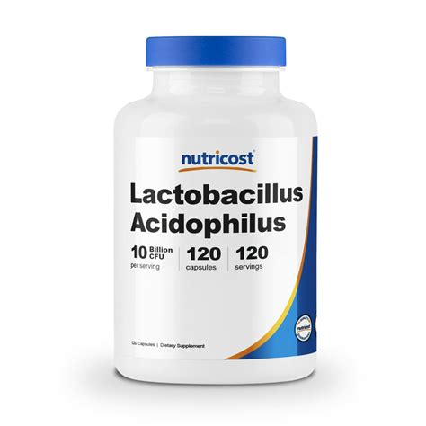 Nutricost Lactobacillus Acidophilus 10 Billion Cfu 120 Vegetarian