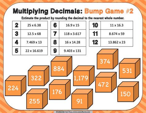 Multiplying Decimals Bump Games Games 4 Gains