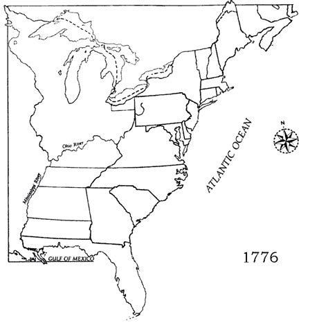 Blank Map Of 13 Colonies Maping Resources