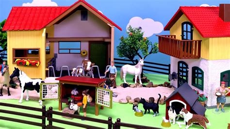 Fun Farm Barn Sets And Animal Toys Youtube