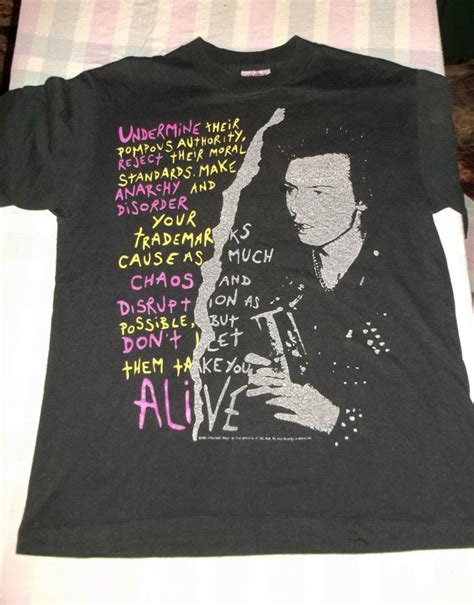 Rare Sid Vicious 1986 Vintage T Shirt Anarchy Chaos Punk Rock Sex Pistols L 80s Picture