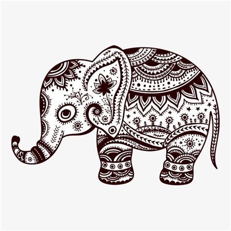 Elephant Print Vector At Getdrawings Free Download