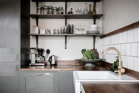 Kitchen In Olive And Dark Wood Via Coco Lapine Design Blog Coco