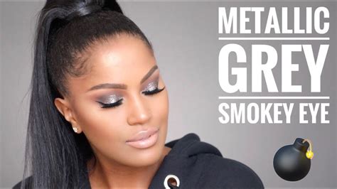 Easy Metallic Grey Smokey Eye Makeupshayla Youtube