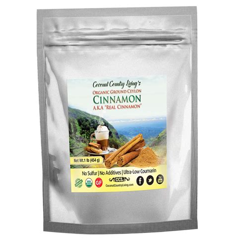 Organic Ceylon Cinnamon Powder Ground 1 Lb Raw True Cinnamon From