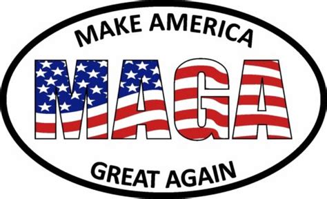 Make America Great Again Maga Trump Americanflag Decal Bumper Sticker