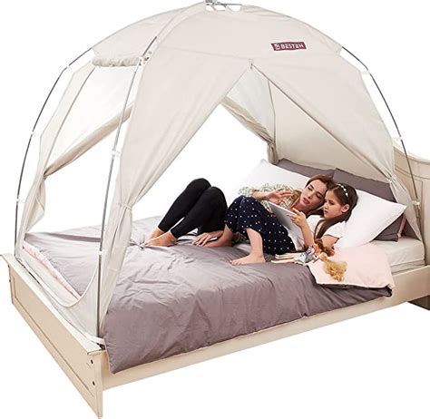 Besten Floorless Indoor Privacy Tent On Bed With Color Poles For Cozy