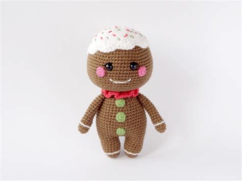 Gingerbread Man Crochet Pattern Christmas Toy Amigurumi Etsy