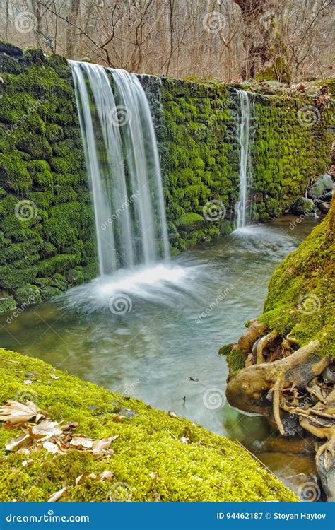 Amazing Waterfall On Crazy Mary River Belasitsa Mountain Stock Image