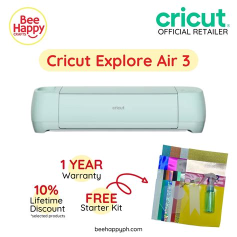 Cricut Explore 3 Electronic Cutting Machine Free Starter Kit Free