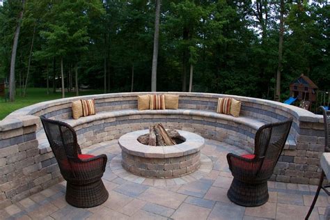 Dazzling Brick Fire Pit Trend Columbus Traditional Patio