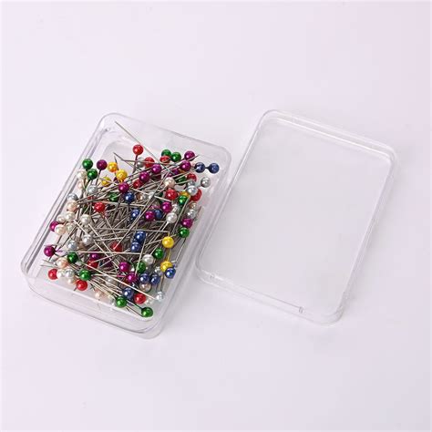 Colorful Round Head Straight Pins Dressmaking Pearl Sewing Needle Pin China Pearl Head Pin And