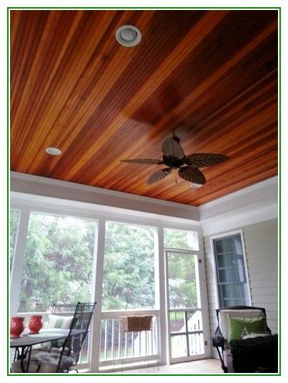 Vinyl Beadboard Porch Ceiling Installation Green Design Patio