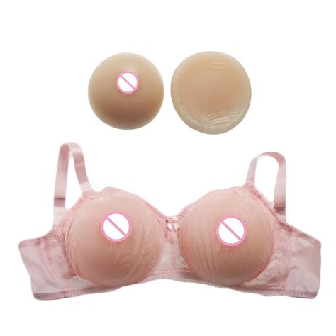 75 a 500 g realistic silicone breast forms a cup with lace bra cosplay shemale boobs for men