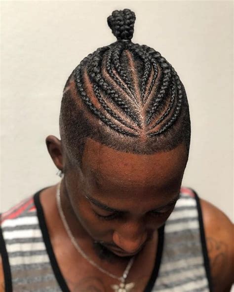 Man Bun Braids With Fade Black Men In This Tutorial We Are Showing