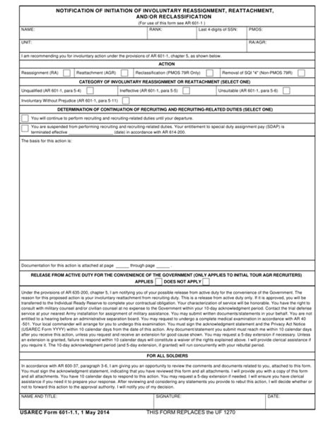 Usarec Form 601 11 Fill Out Sign Online And Download Fillable Pdf