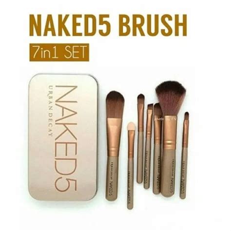 Kuas Naked 5 Brush Kaleng 7 In 1 Make Up Brush Set Naked 5 Kuas Makeup 7in1 Kuas Naked 5 Kaleng