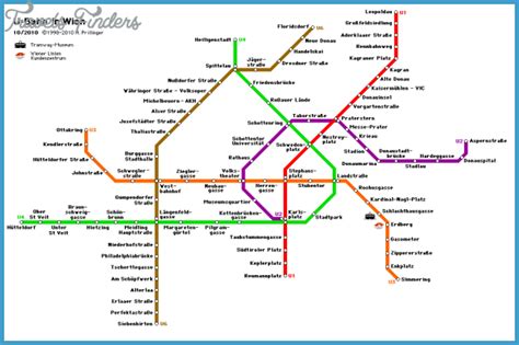 Vienna Metro Map Travelsfinderscom