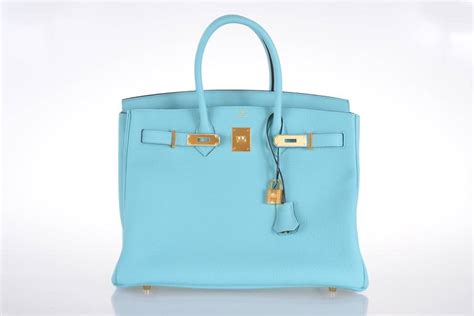 Hermes Birkin Bag Bleu Atoll Togo Tiffany Blue Gold Hardware Janefinds At 1stdibs Hermes