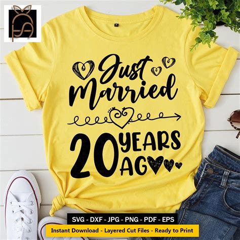 Just Married 20 Years Ago Svg20 Years Of Marriage Svg20 Etsy