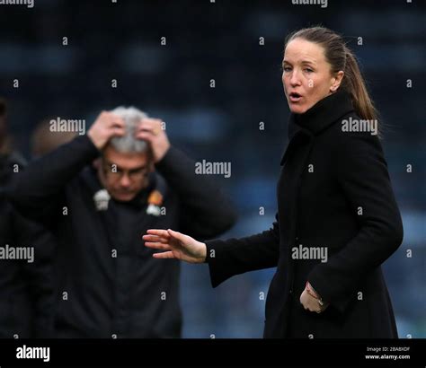 Manchester United S Manager Casey Stoney Looks Shocked After A Call Is