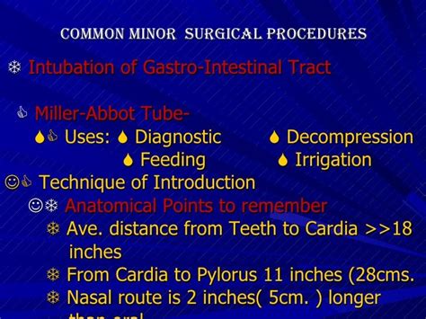 Minor Surgical Procedures