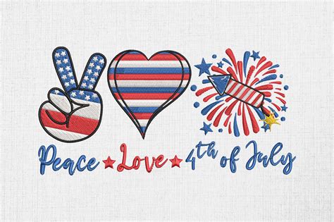 Peace Love 4th Of July Independence Day · Creative Fabrica