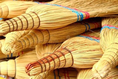 Natural Brooms From Sorghum Plant Close Up Stock Photo Image Of