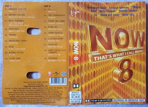Now Thats What I Call Music 8 Audio Cassette Tamil Audio Cd Tamil