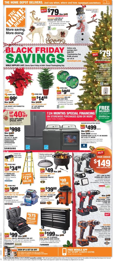 What Stores Are Having Black Friday Sales Online - Home Depot Black Friday Ad 2017