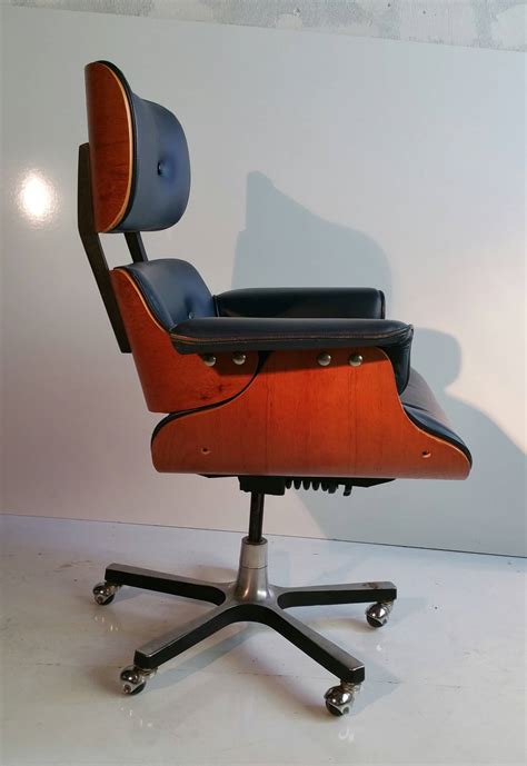 Modernist Eames Style Leather Desk Chair At 1stdibs Eames Style
