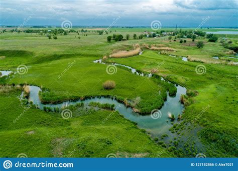 Aerial Top View Of Forest Mountain In Asian Kazakhstan Stock Photo