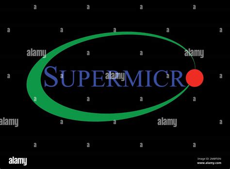 Supermicro Logo Black Background Stock Photo Alamy