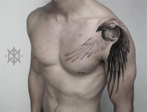 Tatuajes En El Hombro Tattoofilter Tatuaje De Ala Para Hombres Ave
