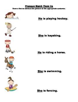 She's had some very good results lately. Olympic Pronouns Fun Activities with "He" and "She" | TpT