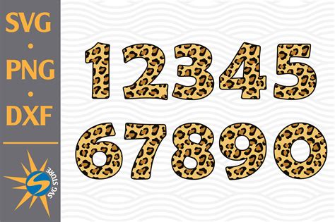Cheetah Numbers Svg Png Dxf Digital Files Include 763088 Cut