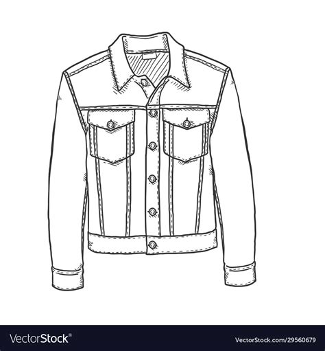 Jeans Jacket Drawing Vlrengbr