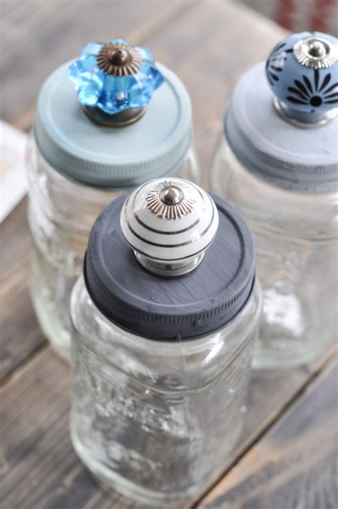 Mason Jar Storage With Decorative Knobs Suburble