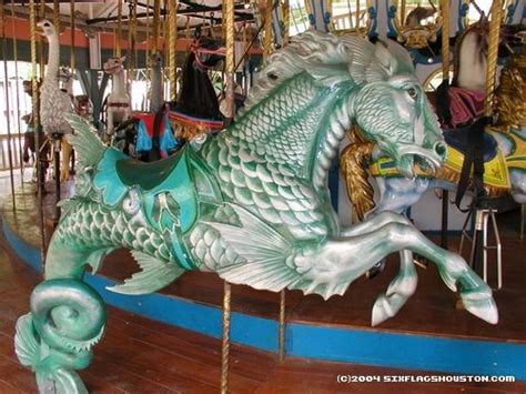 Astroworld Alpine Valley Dentzel Carousel Hippocampi Sea