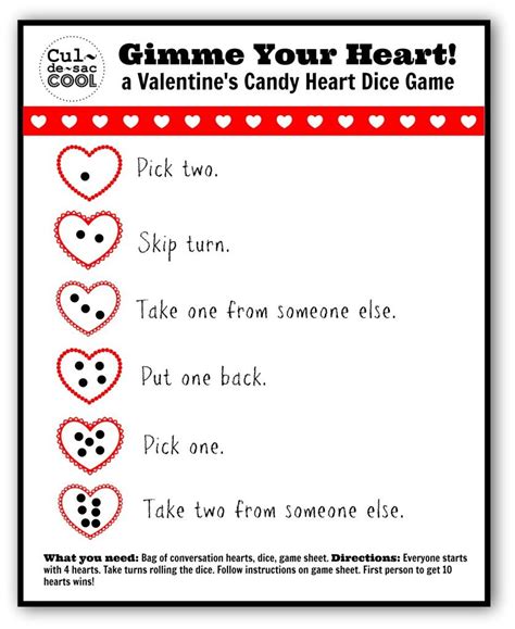 Free Printable Valentines Bowl And Candy Card Game