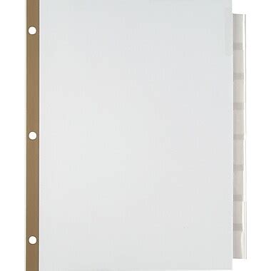 Create professional presentations with custom printed binders, dividers and tabs. Staples® Insertable Big Tab Dividers with White Paper, Clear, 8-Tab | Staples®