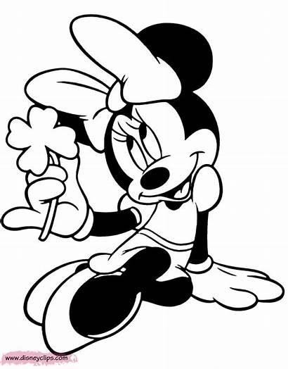 Minnie Coloring Pages Mouse Disney Clover Patrick