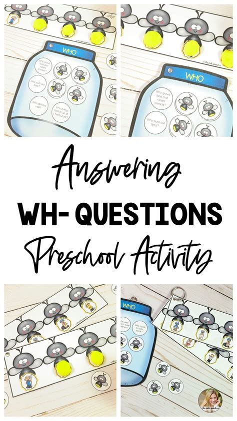 Wh Questions Activity For Preschool And Kindergarten Speech Therapy And