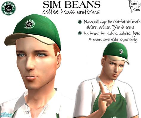 The Sims Resource Sim Beans Baseball Cap Male Red
