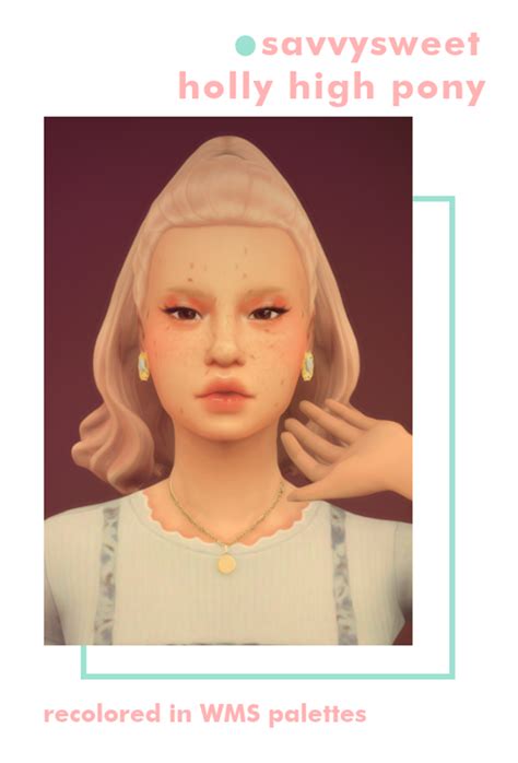 Savvysweet Holly High Pony Recolored Cubersims On Patreon Sims 4 Mm