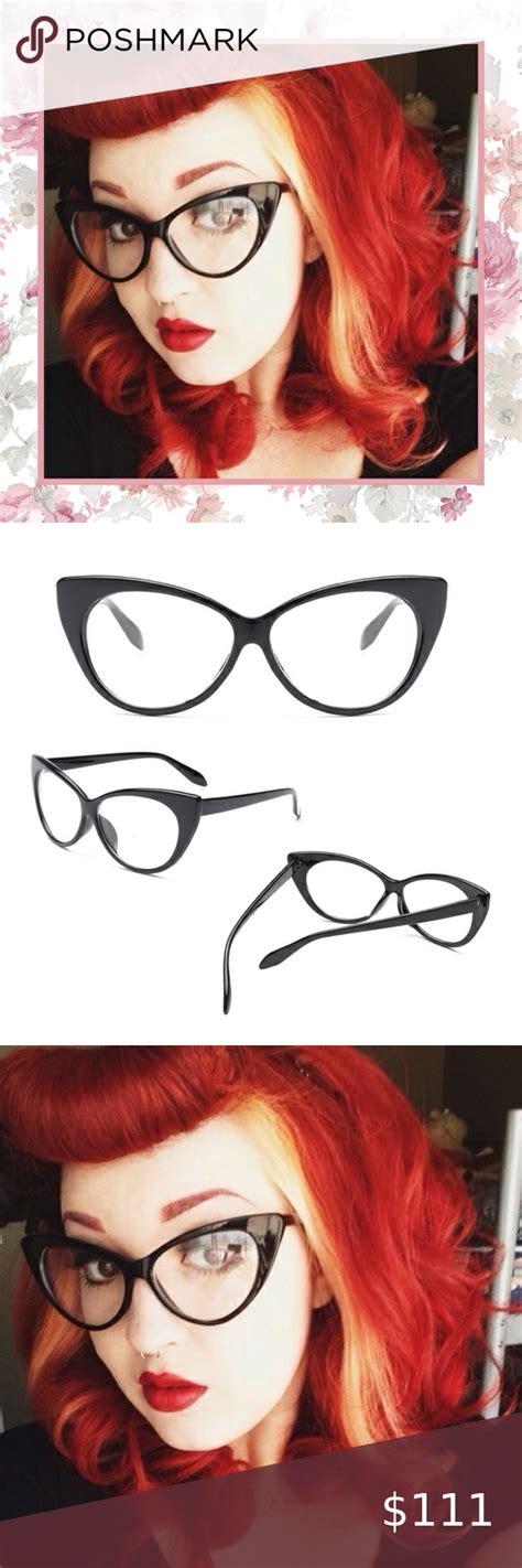 🌸 Cat Eye Glasses Rockabilly Pin Vintage Frame Rockabilly Looks Cat