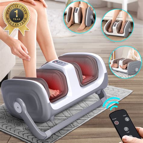 Tisscare Shiatsu Foot Massager Deep Tissue Calf Massager W Remote Kneading Therapy Heating