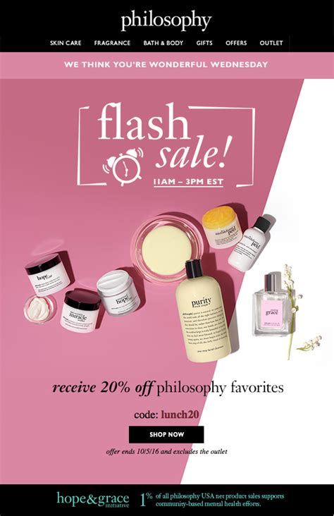 Philosophy Email Marketing Design Eblast Newsletter Flash Sale