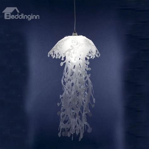 Stunning Led Pendant Light With White Jellyfish Design