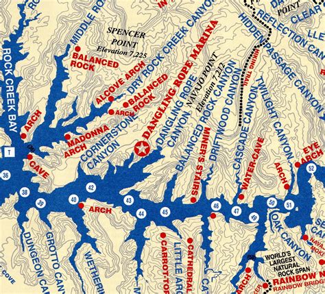 Printable Map Of Lake Powell